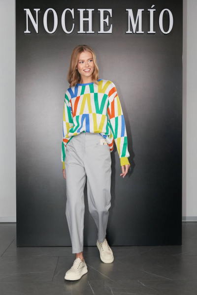 Джинсовые брюки свободного кроя демисезонные Noche mio 4.161 ROZI - фото 1