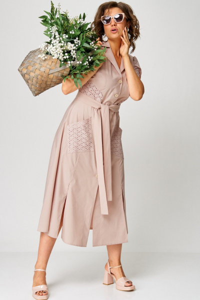 Платье EVA GRANT 7200В пудра - фото 9