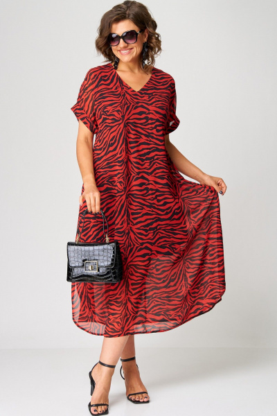 Платье EVA GRANT 7116 красный - фото 11