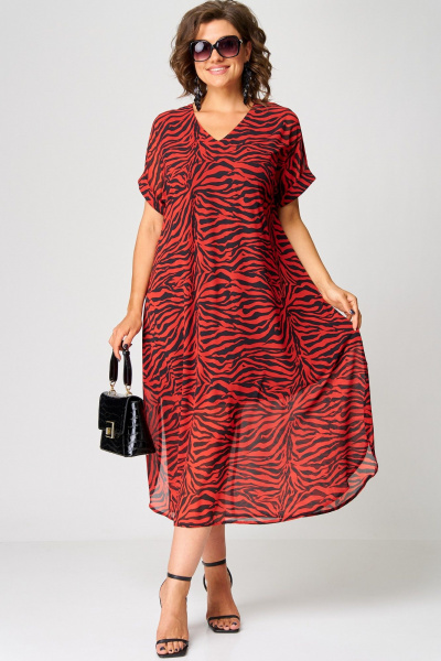 Платье EVA GRANT 7116 красный - фото 9