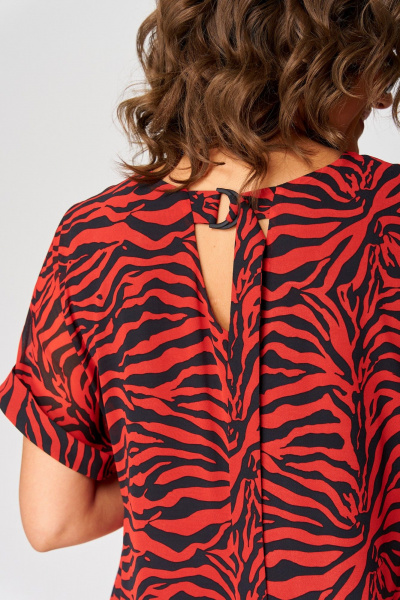 Платье EVA GRANT 7116 красный - фото 6