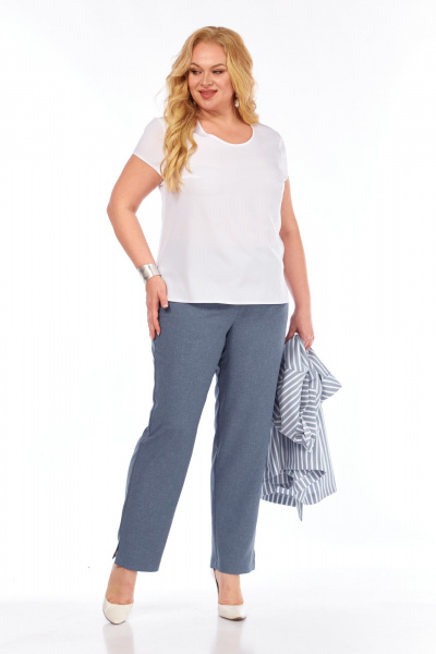 Блуза, брюки, жакет Tensi 374 джинсовый - фото 6