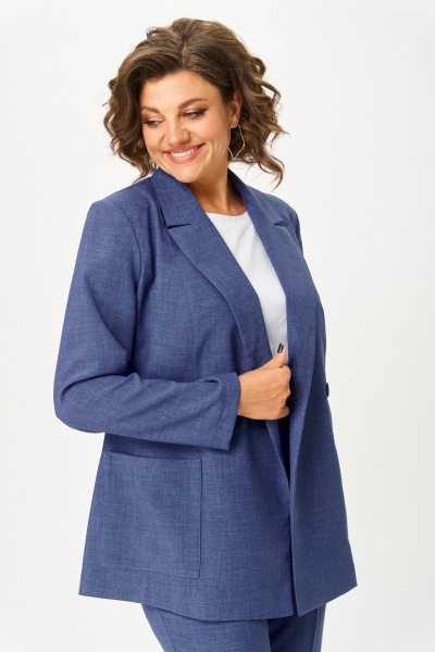 Брюки, жакет ANASTASIA MAK 1175-А синий - фото 15