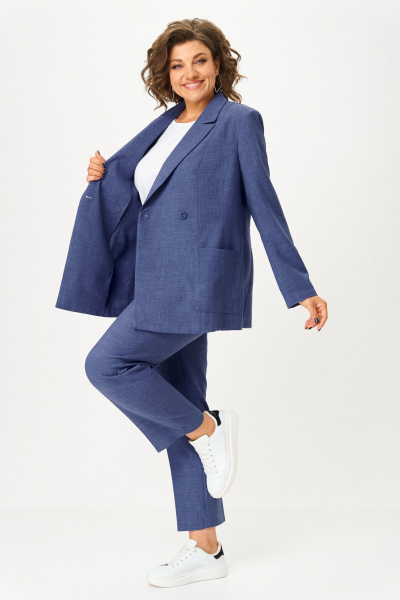 Брюки, жакет ANASTASIA MAK 1175-А синий - фото 10