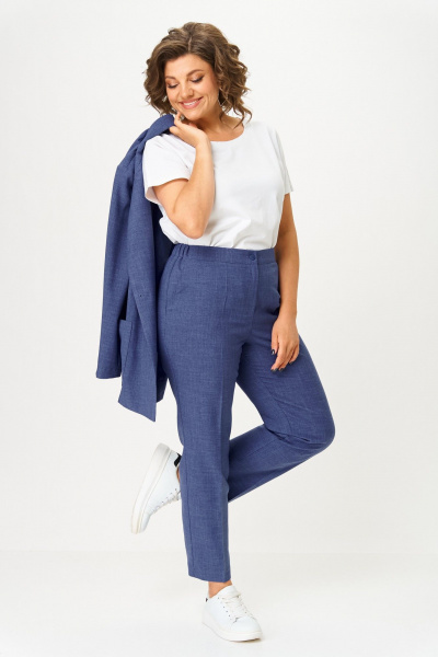 Брюки, жакет ANASTASIA MAK 1175-А синий - фото 5