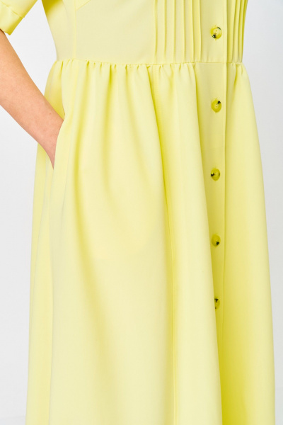 Платье ANASTASIA MAK 1219 бледно-желтый - фото 7