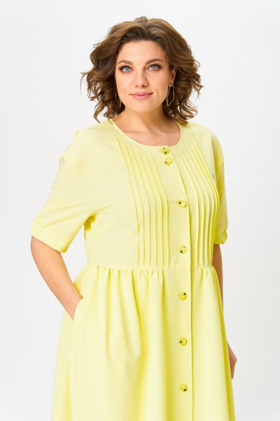 Платье ANASTASIA MAK 1219 бледно-желтый - фото 6