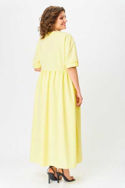 Платье ANASTASIA MAK 1219 бледно-желтый - фото 5
