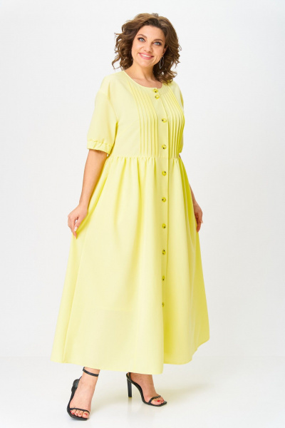 Платье ANASTASIA MAK 1219 бледно-желтый - фото 3