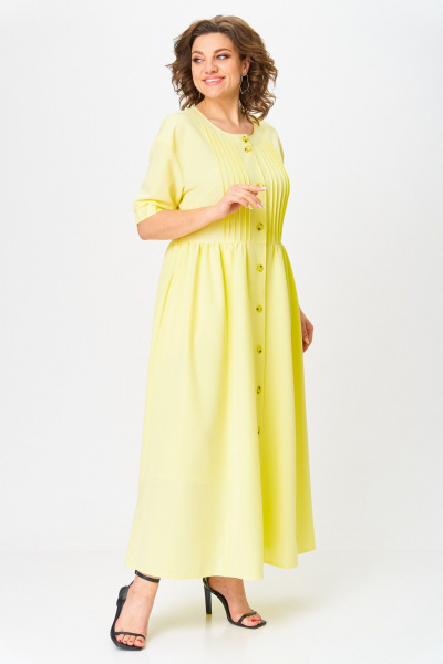 Платье ANASTASIA MAK 1219 бледно-желтый - фото 2