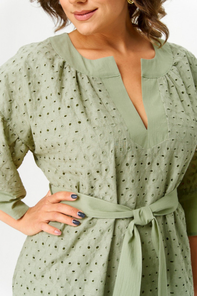 Платье ANASTASIA MAK 1255-А олива - фото 9