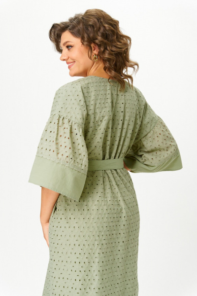 Платье ANASTASIA MAK 1255-А олива - фото 8