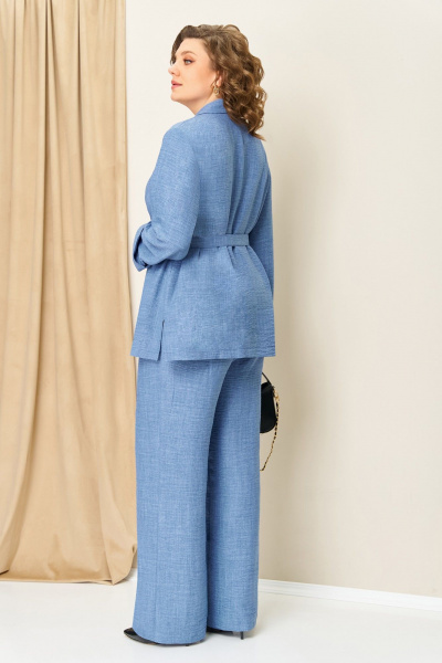 Блуза, брюки, жакет VOLNA 1407 голубой - фото 5
