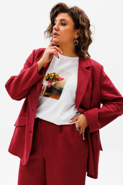 Жакет Anelli 1539 перец_чили - фото 3