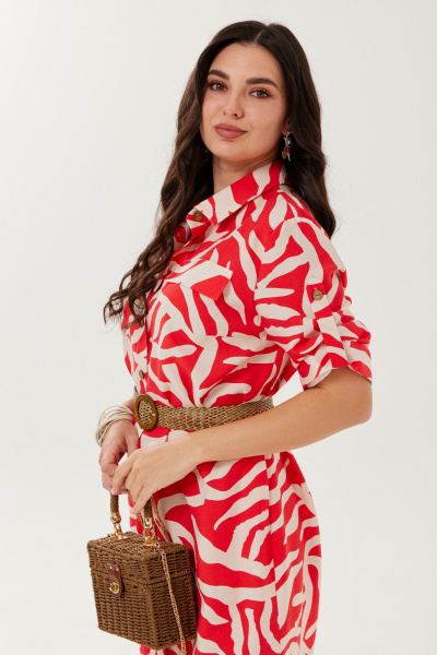 Платье Твой имидж 2139 красный - фото 6