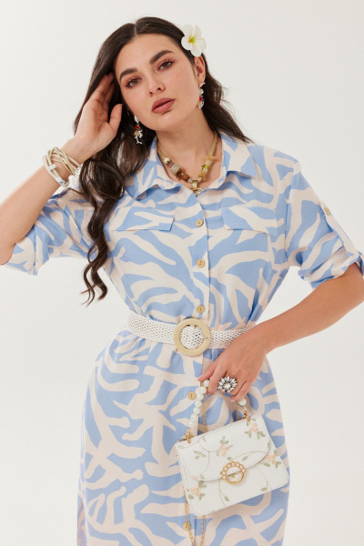 Платье Твой имидж 2140 голубой - фото 6