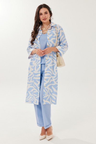 Блуза, брюки, топ Твой имидж 2146 голубой - фото 3