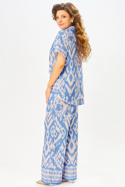 Блуза, брюки Fita 3061 бежево-голубой - фото 9