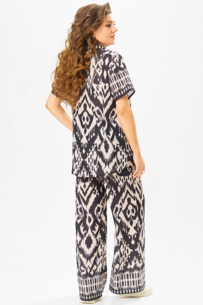 Блуза, брюки Fita 3062 черно-бежевый - фото 9