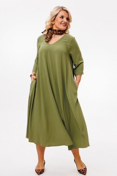 Платье Anastasia 1005.2 олива - фото 6