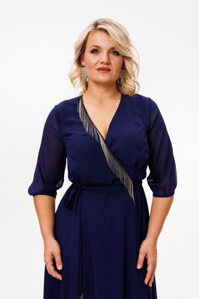 Платье Anastasia 1113 темно-синий - фото 9