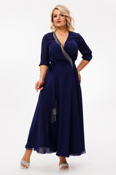 Платье Anastasia 1113 темно-синий - фото 6