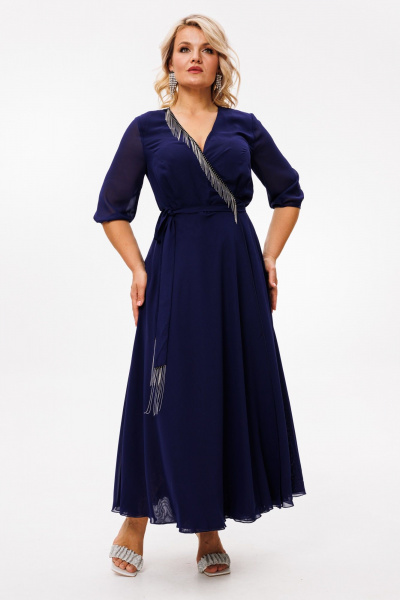 Платье Anastasia 1113 темно-синий - фото 2