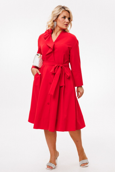 Платье Anastasia 1208 красный - фото 7