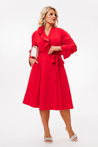 Платье Anastasia 1208 красный - фото 2