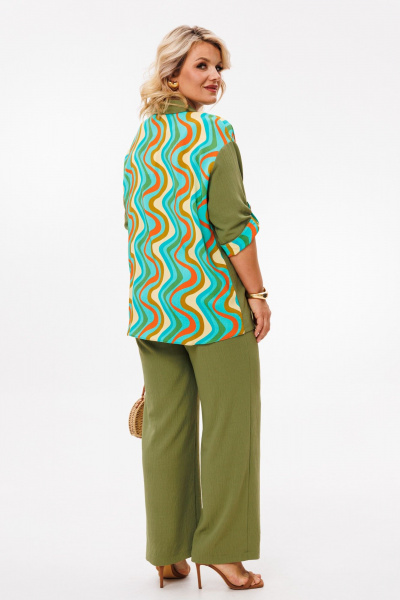 Блуза, брюки Anastasia 1214 олива - фото 12