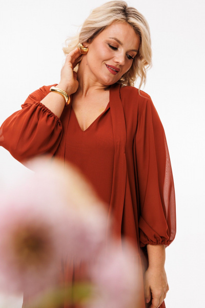 Платье Anastasia 1227 терракот - фото 15