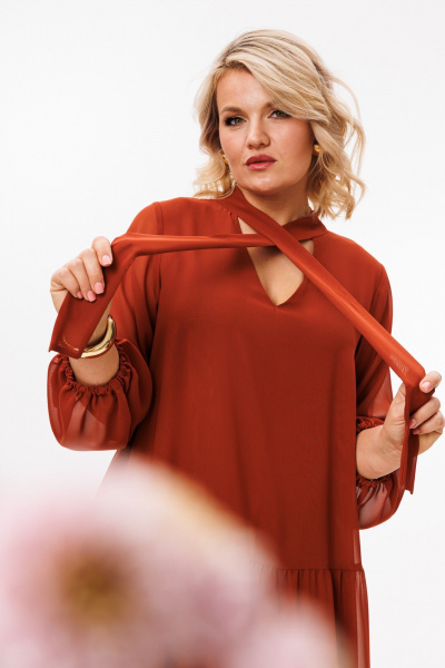 Платье Anastasia 1227 терракот - фото 14