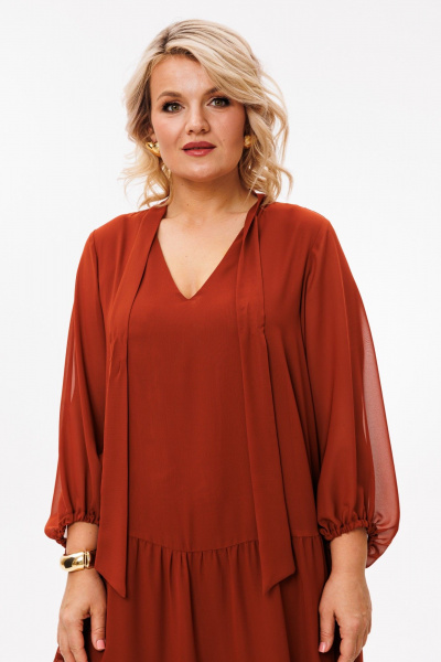 Платье Anastasia 1227 терракот - фото 13