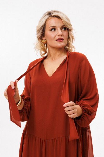 Платье Anastasia 1227 терракот - фото 12