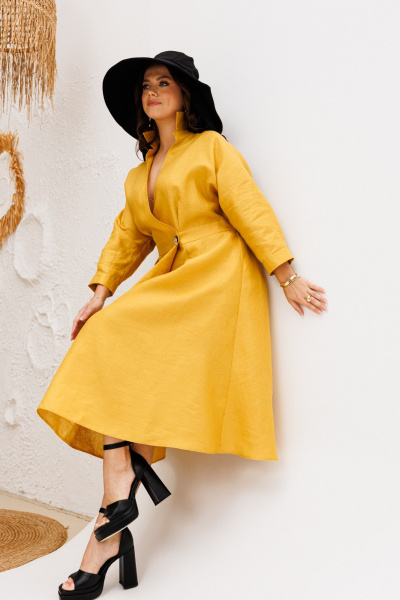 Платье Anastasia 1229 горчица - фото 12