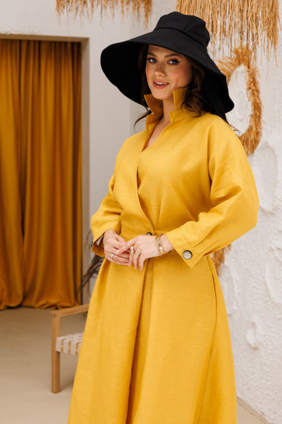 Платье Anastasia 1229 горчица - фото 9