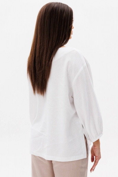 Блуза Ma Сherie 1158 белый+бежевый - фото 6