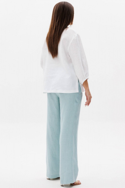 Блуза Ma Сherie 1158 белый+мятный - фото 3