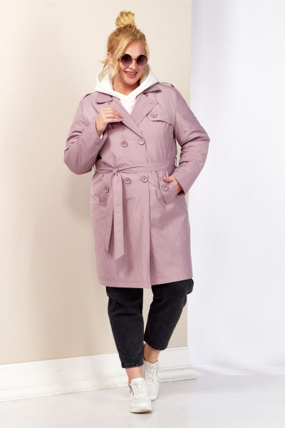 Плащ Shetti 2187 пудра - фото 9