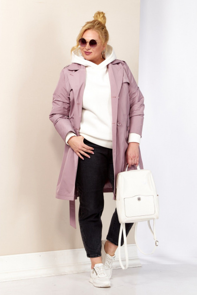 Плащ Shetti 2187 пудра - фото 8