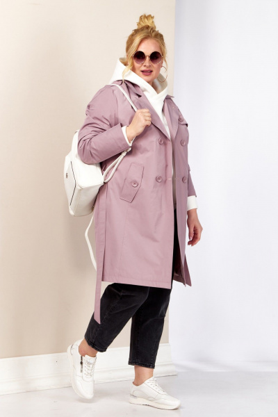 Плащ Shetti 2187 пудра - фото 7