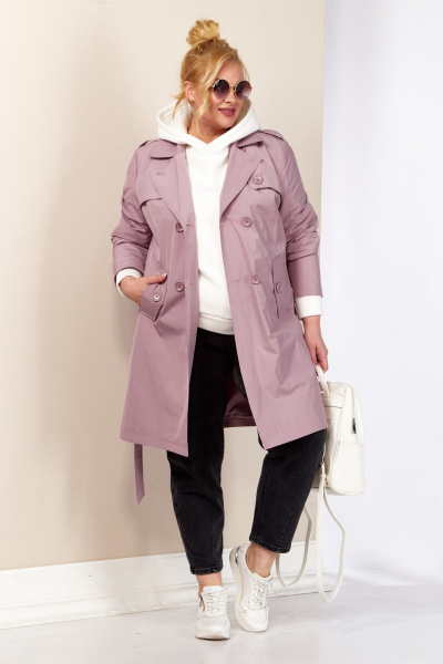 Плащ Shetti 2187 пудра - фото 6