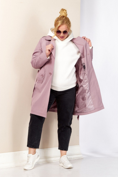Плащ Shetti 2187 пудра - фото 5