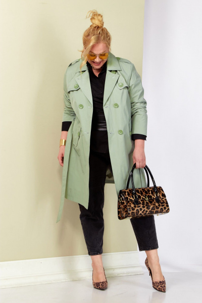 Плащ Shetti 2187 фисташка - фото 8