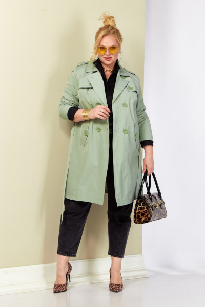 Плащ Shetti 2187 фисташка - фото 6