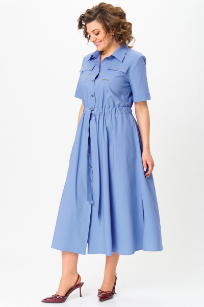 Платье Aira Style 24423 голубой - фото 4