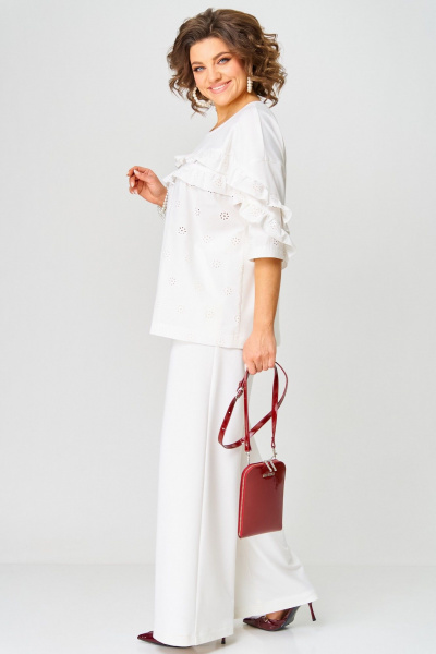 Блуза, брюки Aira Style 24225 молочный - фото 7