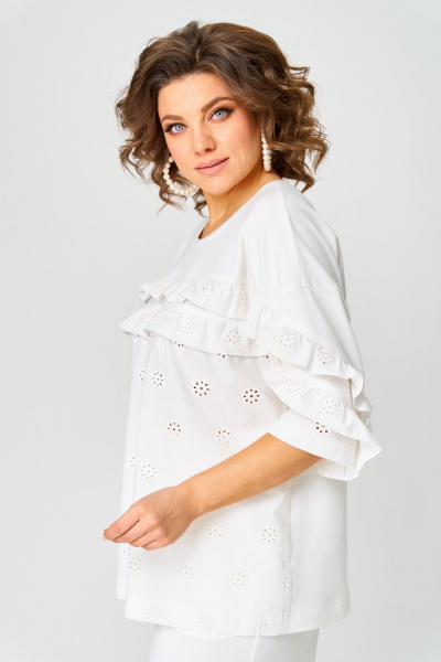 Блуза, брюки Aira Style 24225 молочный - фото 5