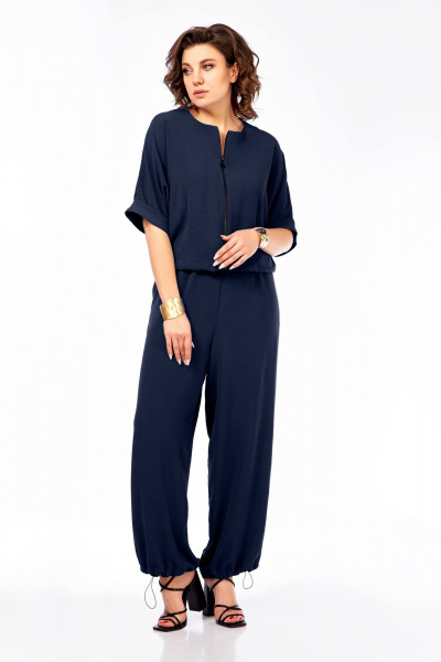 Комбинезон Ольга Стиль С-923 темно-синий - фото 1