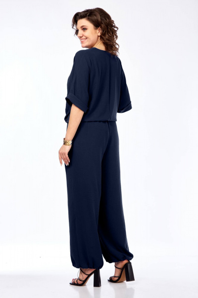 Комбинезон Ольга Стиль С-923 темно-синий - фото 3